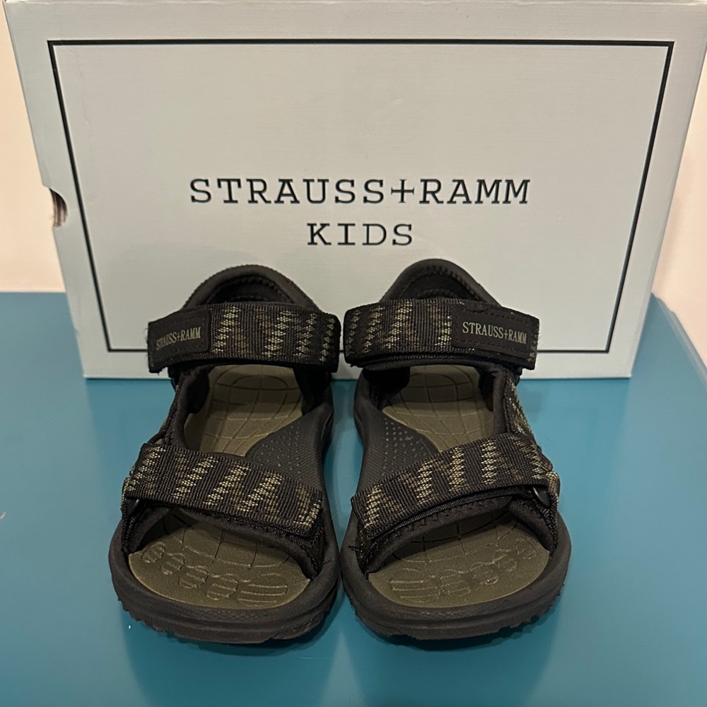 Kids Black Sandals